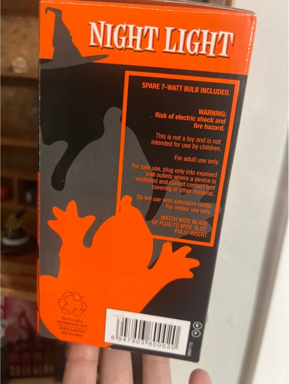 Halloween Witch Night Light with Cauldron
